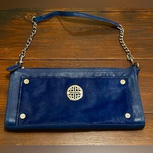 Kate Landry blue genuine leather handbag.